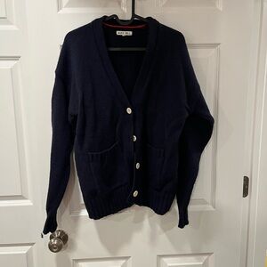 Alex Mill Deep Blue Button-Up Cardigan